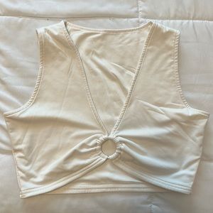 White crop top